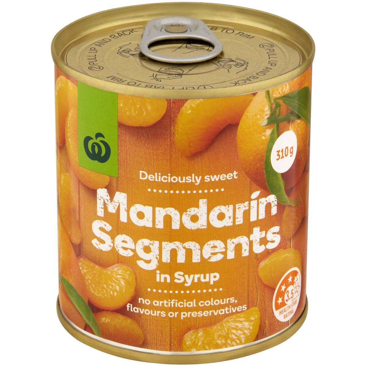 Woolworths Mandarin Canned 310g Can Woolworths