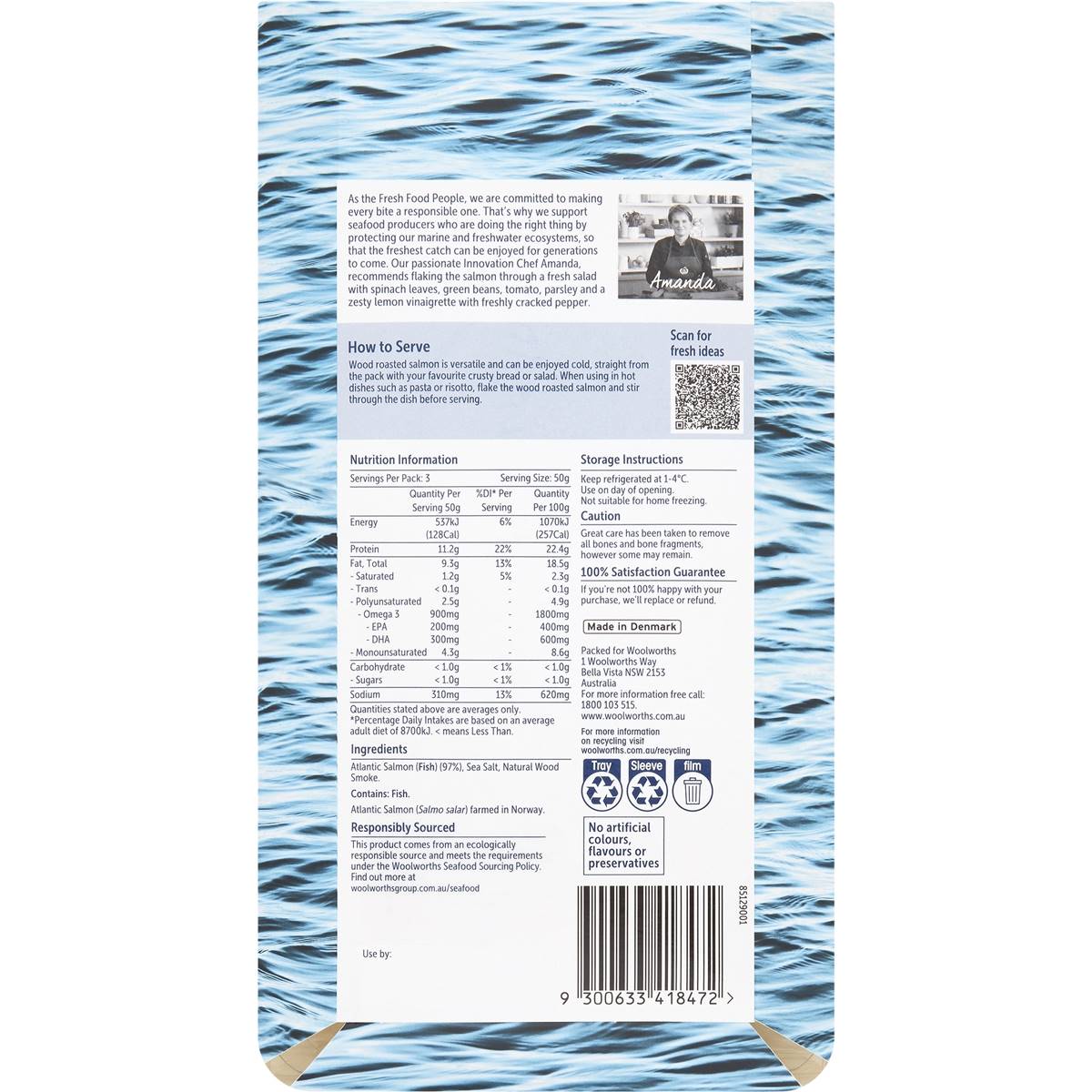 Woolworths Hot Smoked Salmon Natural 150g Woolworths