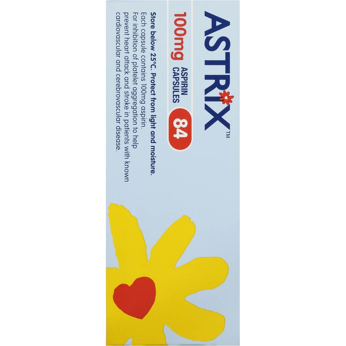 Astrix Aspirin Low Dose 84pk Woolworths