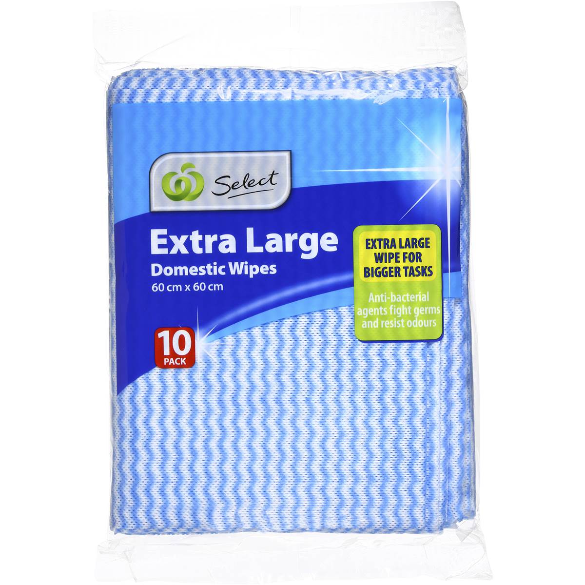 Select Cleaning Cloth Domestic Wipes Extra Large 10 Pack | Woolworths