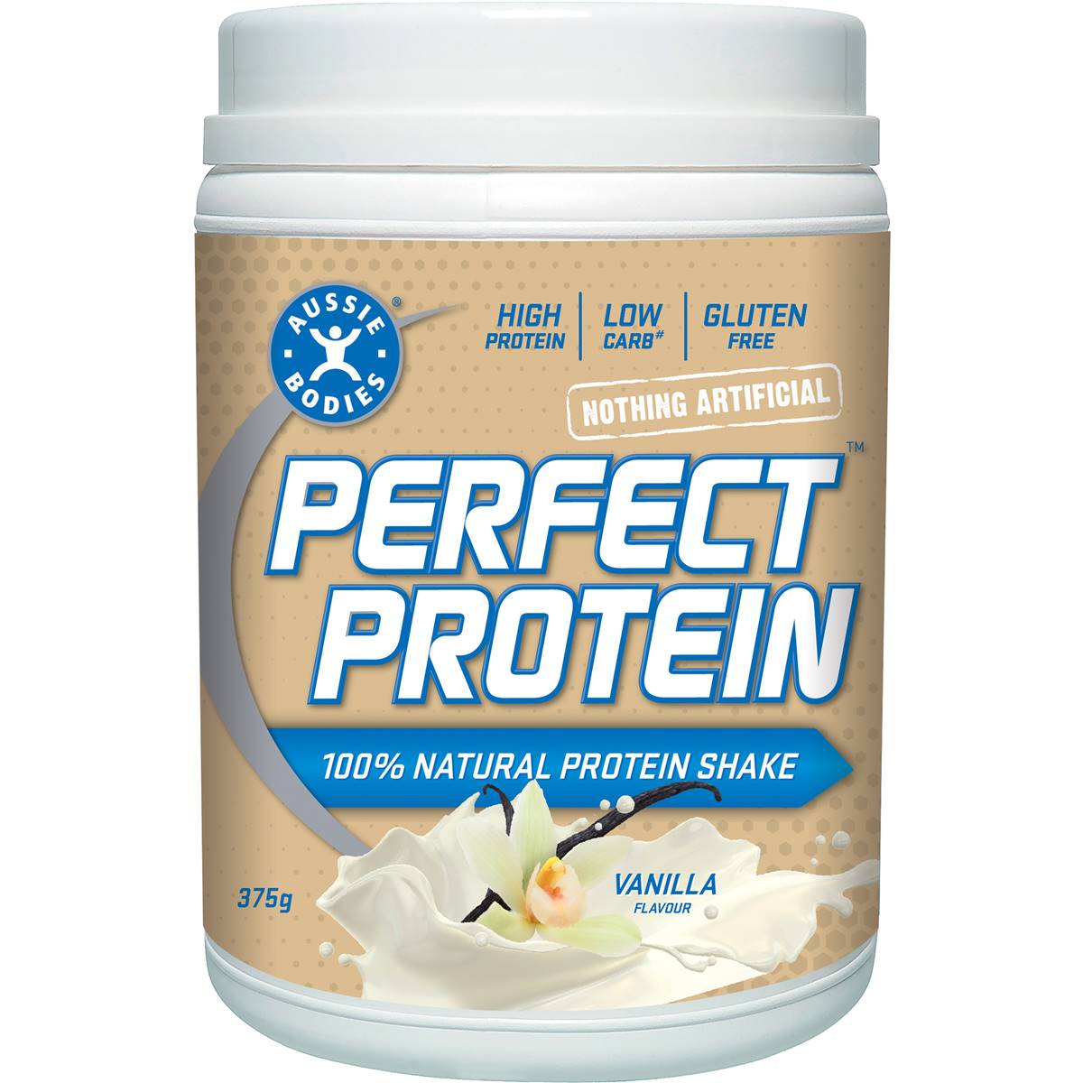 Aussie Bodies Perfect Protein Vanilla Powder 375g | Woolworths