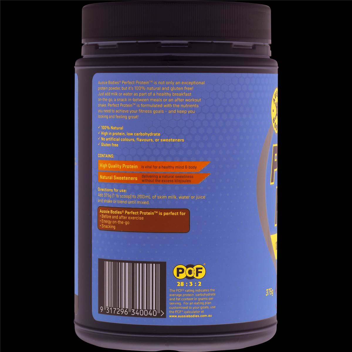 Aussie Bodies Perfect Protein Vanilla Powder 375g Woolworths