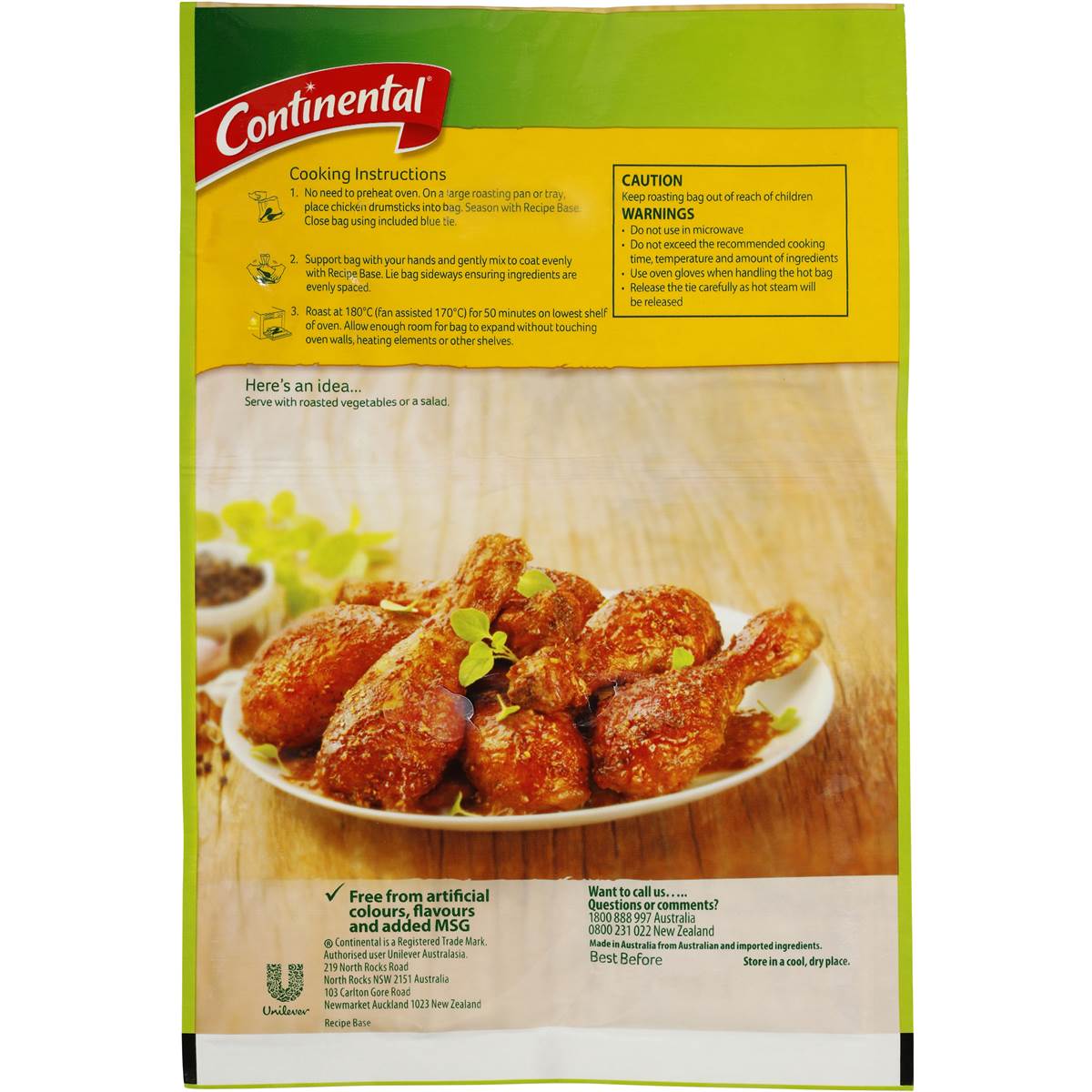 Continental Cookinbag Recipe Base Roasted Garlic & Herbs 40g Woolworths