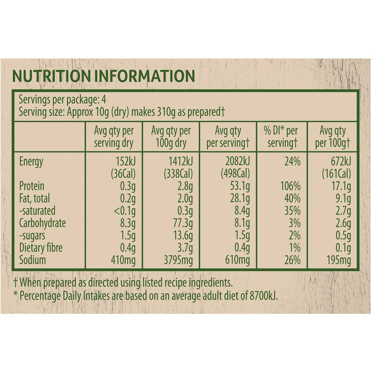 Continental Cookinbag Recipe Base Roasted Garlic & Herbs 40g Woolworths