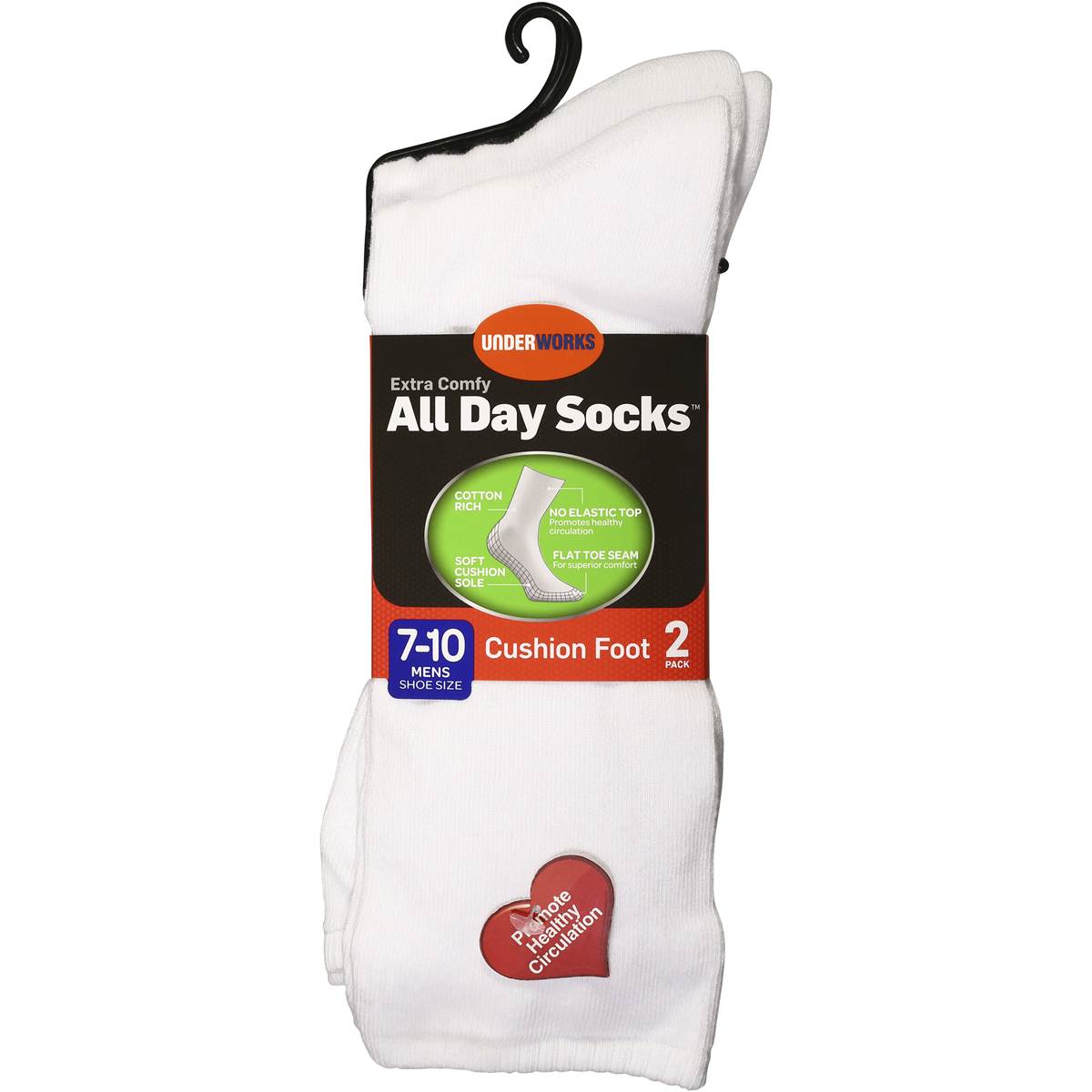 Underworks all day hot sale socks white