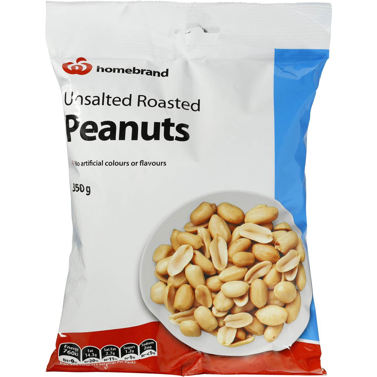 Homebrand Peanuts Unsalted 350g Woolworths