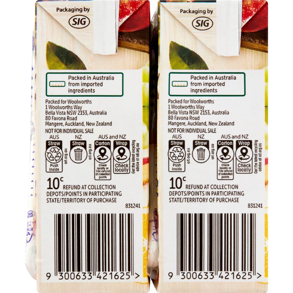 Woolworths Tropical Juice Multipack 250ml X 6 Pack Woolworths