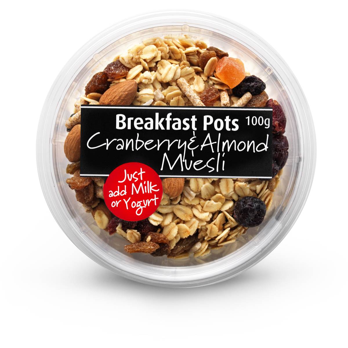 Woolworths Cranberry & Almond Muesli Breakfast Pot 100g Woolworths