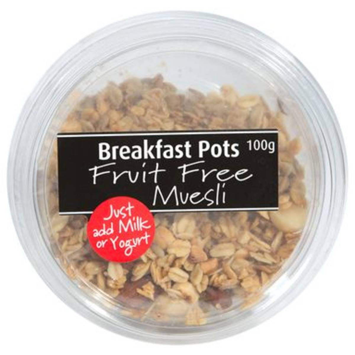 Woolworths Fruit Free Muesli Breakfast Pot 100g Woolworths