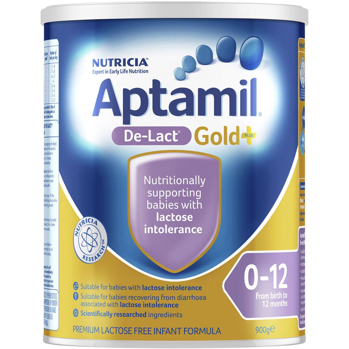 Aptamil Gold+ Delact Lactose Free Formula 012mnths 900g