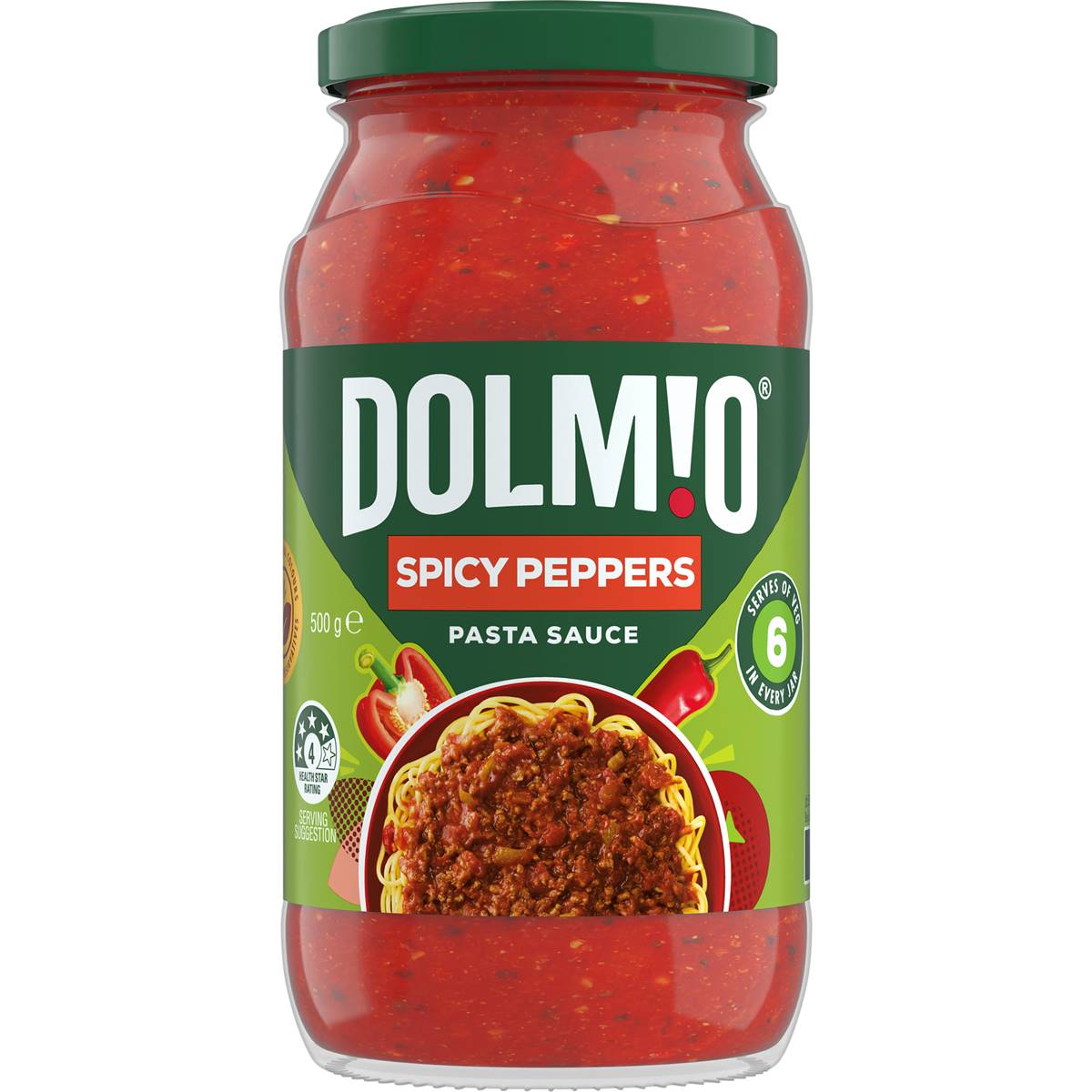 Dolmio Extra Pasta Sauce Spicy Peppers 500g Woolworths