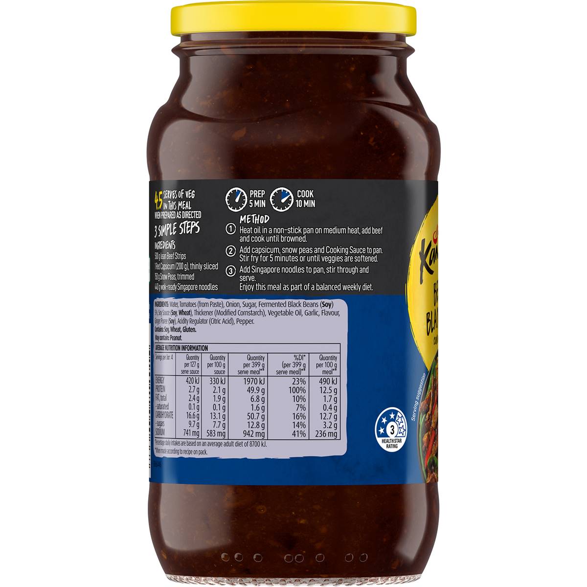 Kan Tong Black Bean Stir Fry Cooking Sauce 510g Woolworths