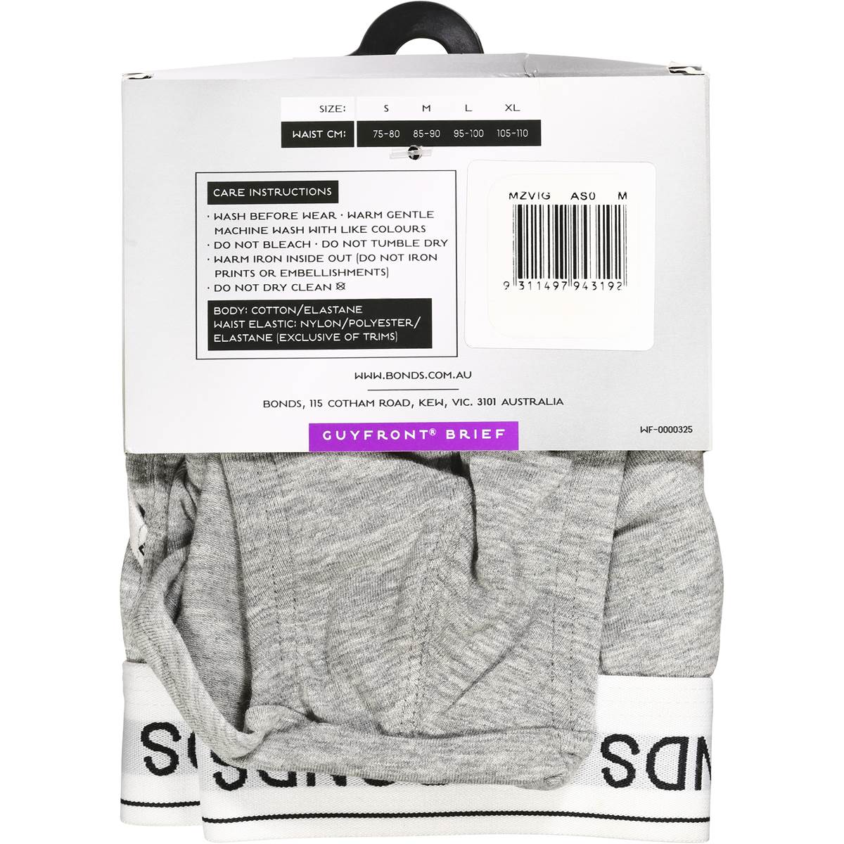 Bonds Mens Underwear Guy Front Brief Medium Each Woolworths