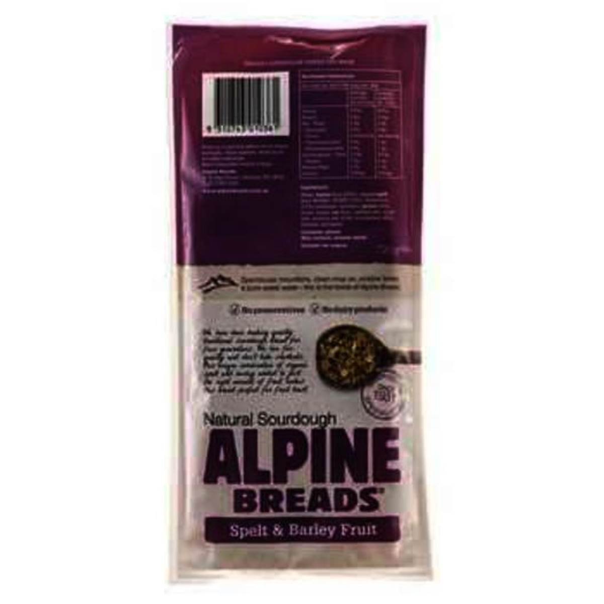 Alpine Fruit Bread Organic Spelt & Barley
