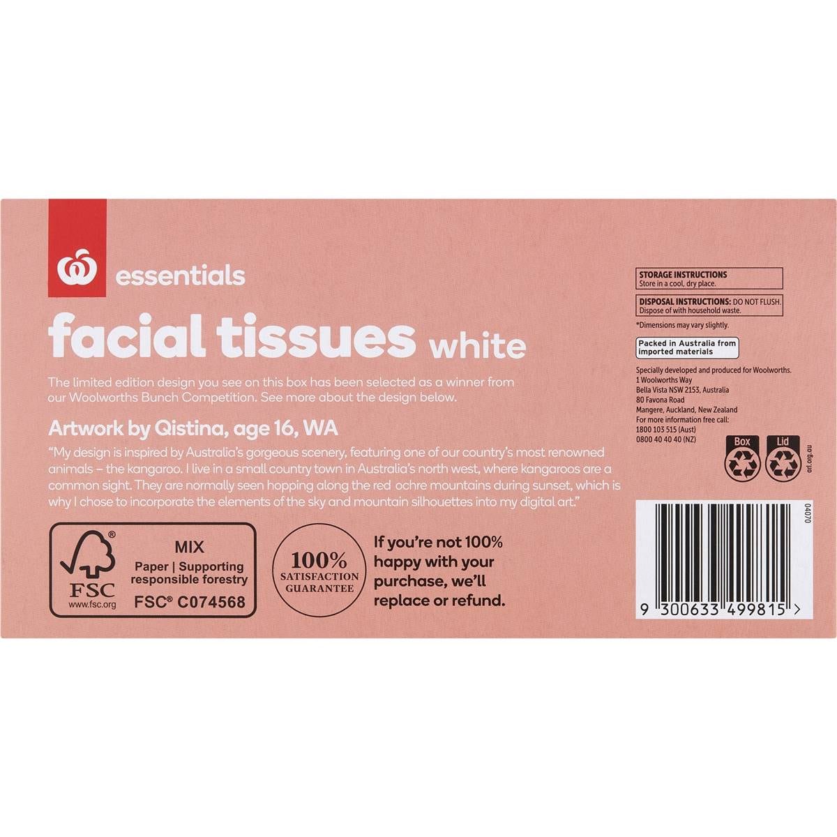 Essentials Facial Tissues 224 Pack Woolworths