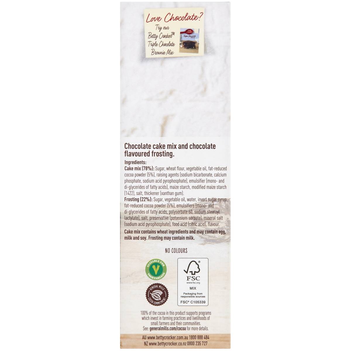 Betty Crocker Chocolate Fudge Cake Mix Cake Mix 540g Woolworths betty-crocker-chocolate-fudge-cake-mix-cake-mix-540g-woolworths