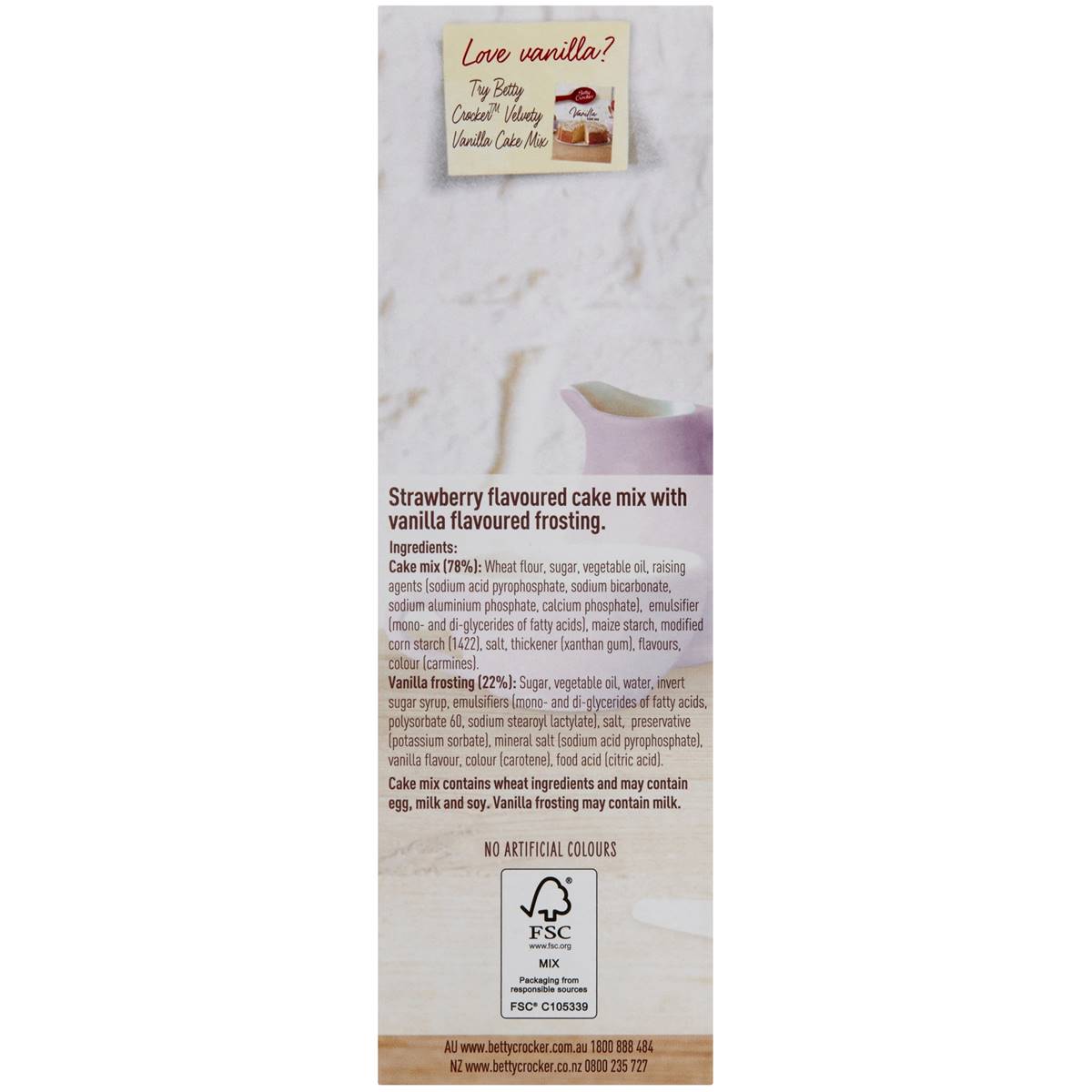 Betty Crocker Strawberries & Cream Cake Mix Cake Mix 540g Woolworths