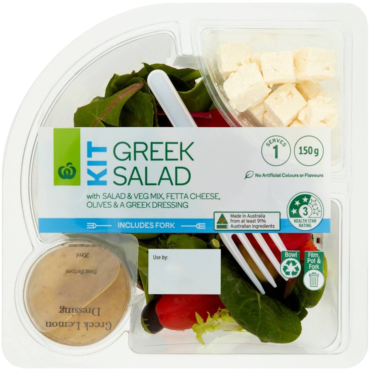 Woolworths Greek Salad Bowl 150g Woolworths