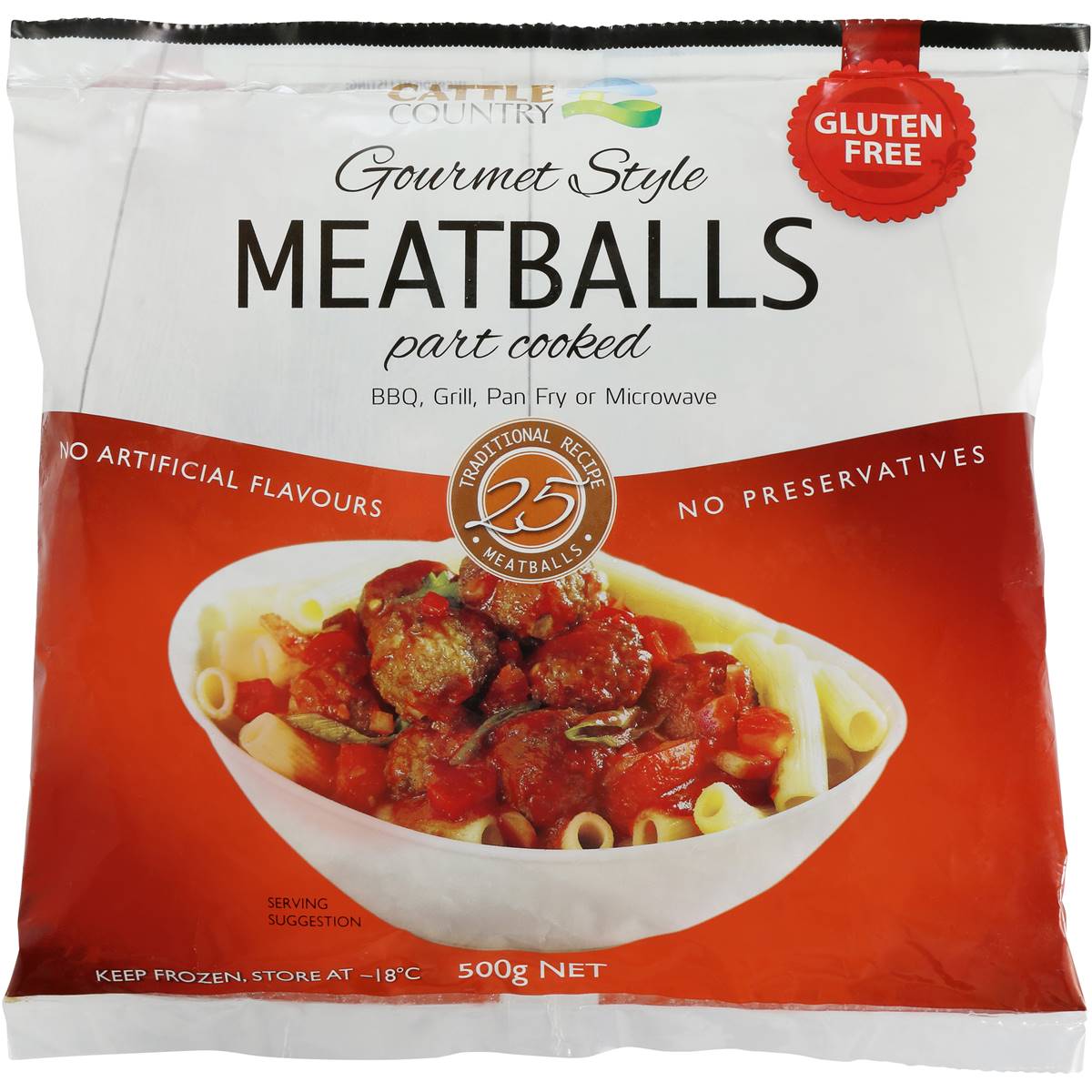 Cattle Country Meatball Gluten Free 500g Woolworths