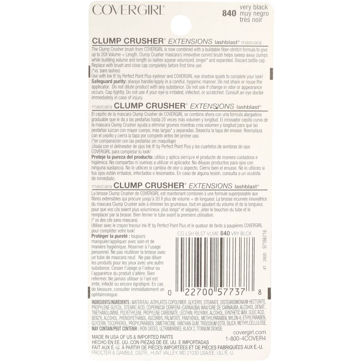 Covergirl Clump Crusher Mascara Extensions Each Woolworths