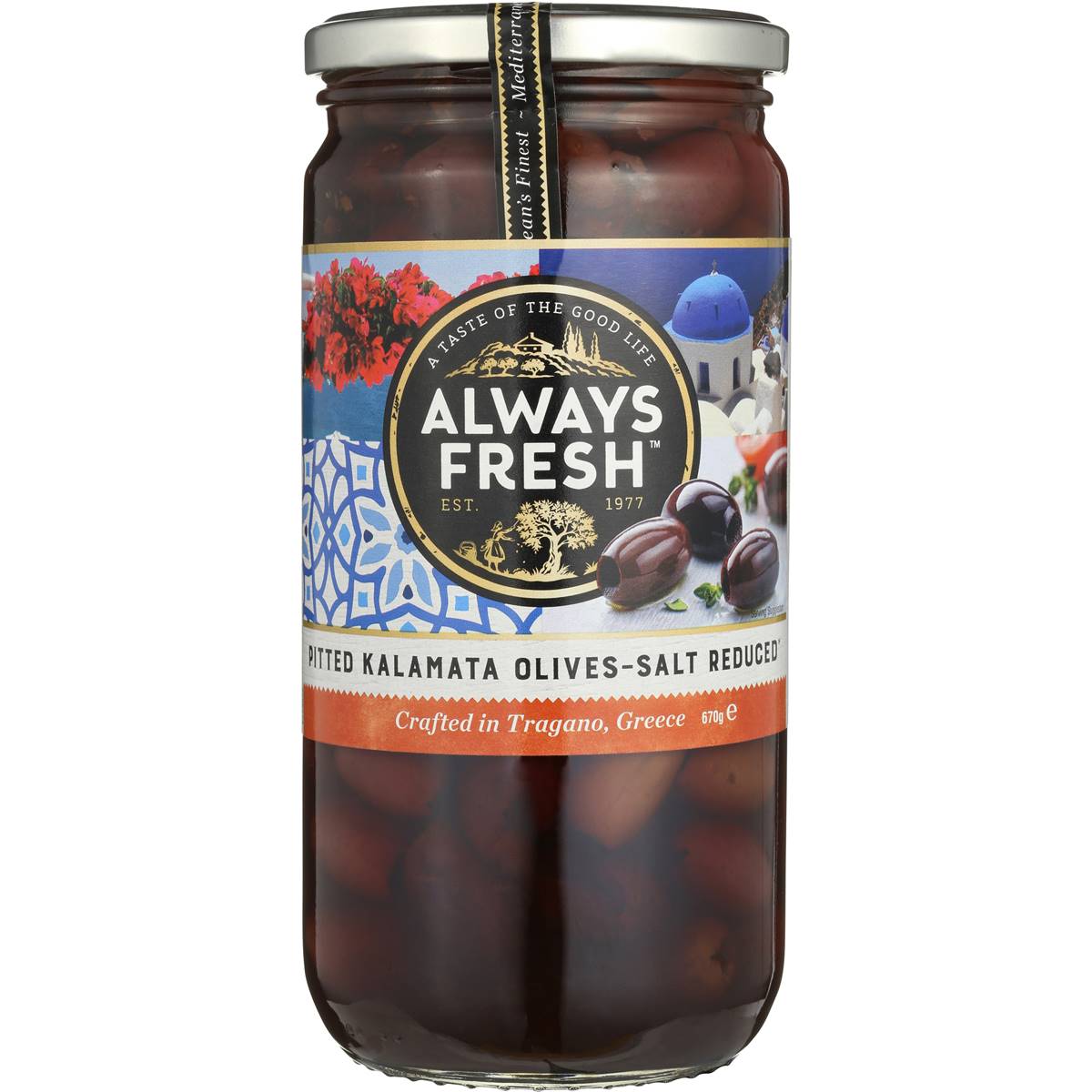 Always Fresh Pitted Kalamata Olives Salt Reduced 670g Woolworths