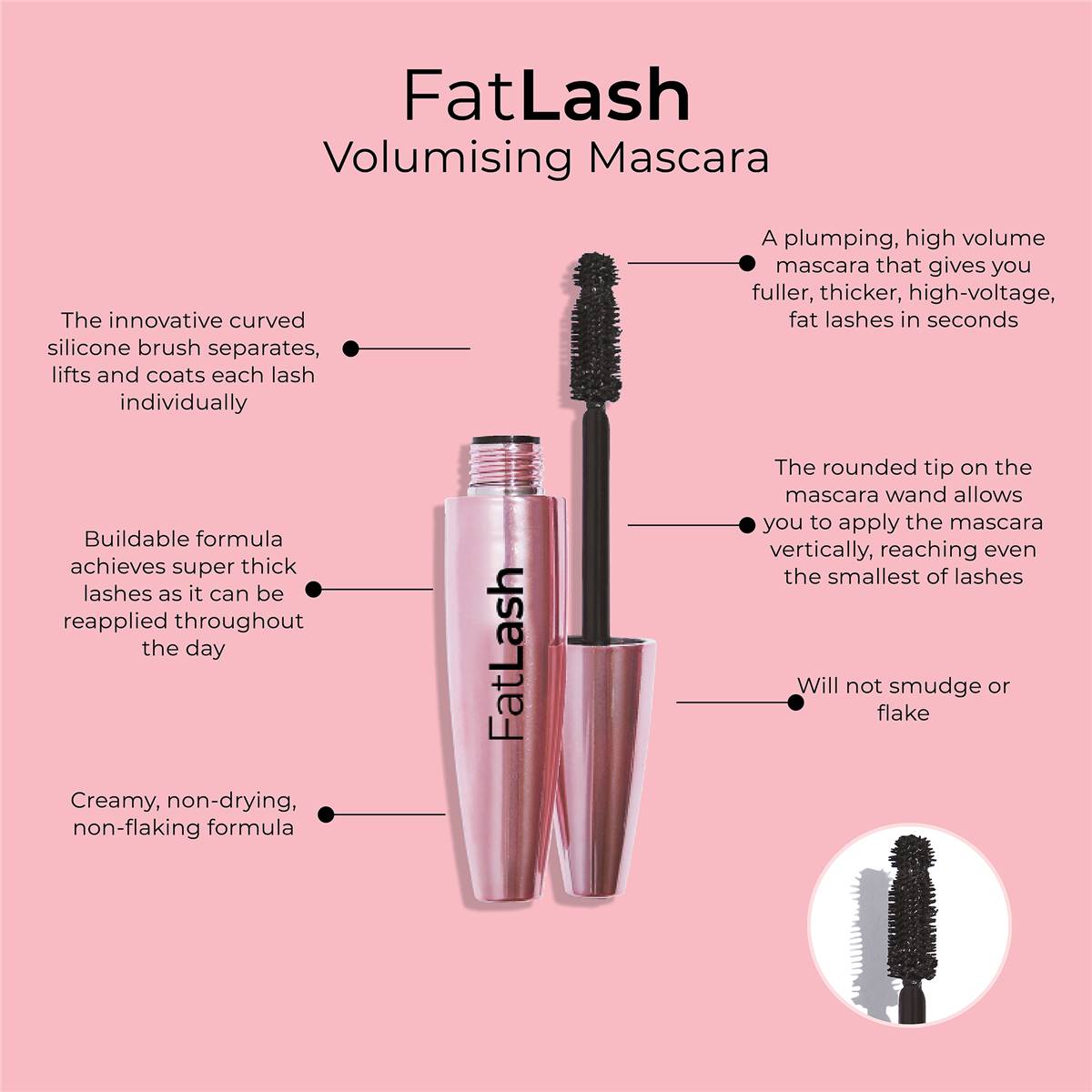 Mcobeauty Fatlash Voluminising Mascara Black 11ml Woolworths