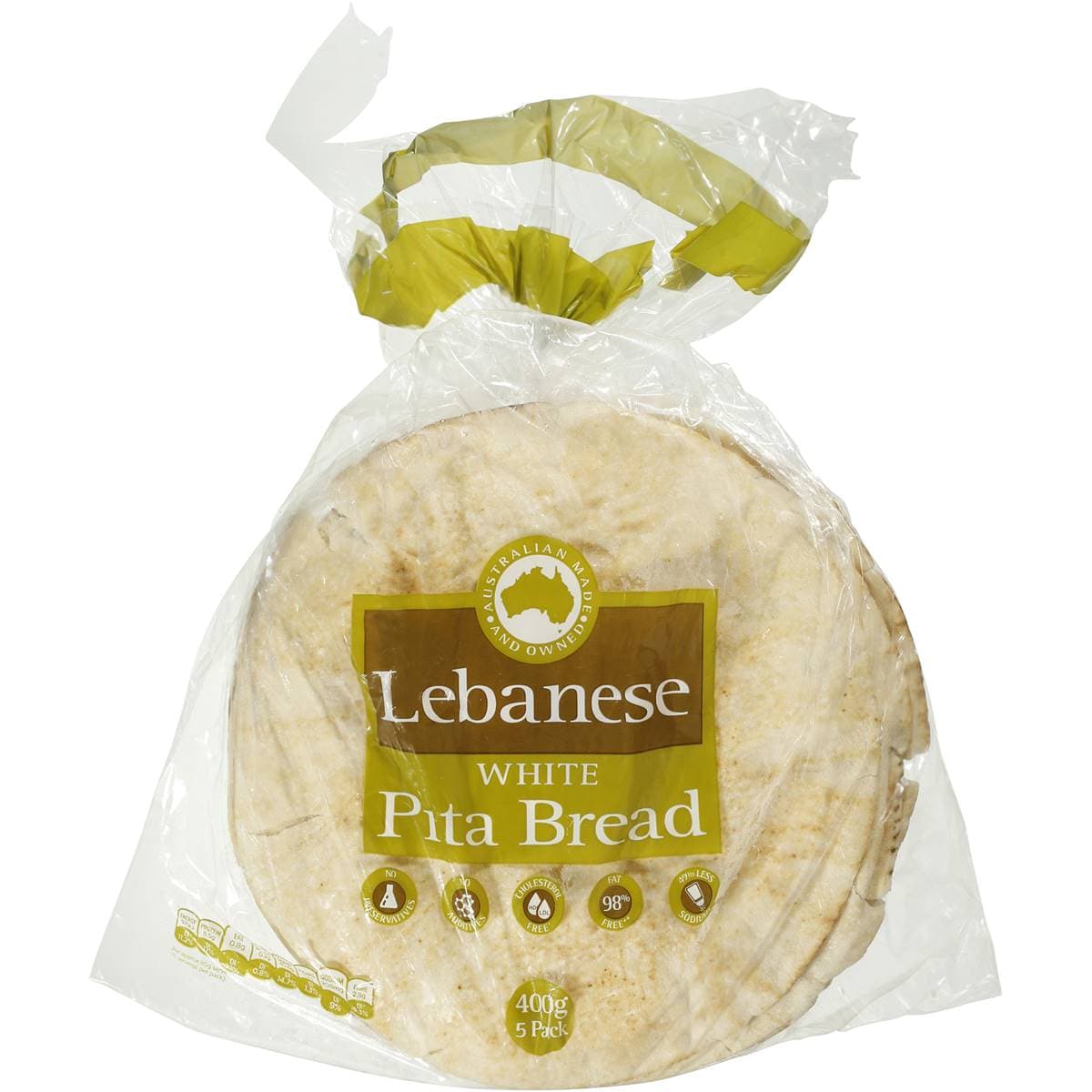 Woolworths Lebanese Bread White 400g | Woolworths