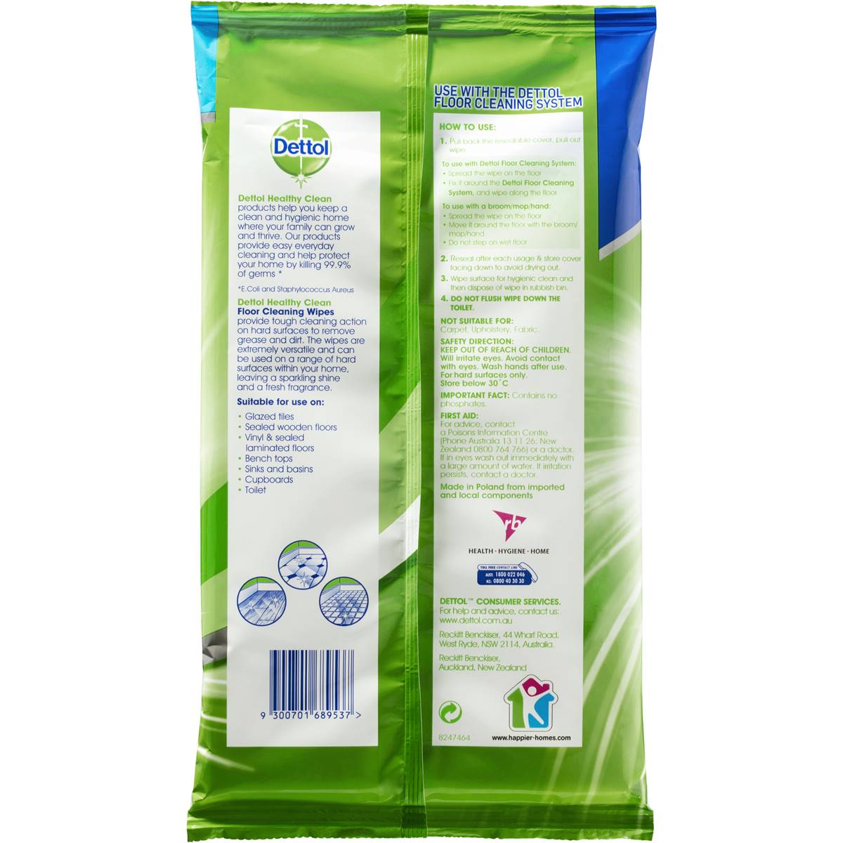 Dettol Floor Cleaner System Refill 15pk Woolworths