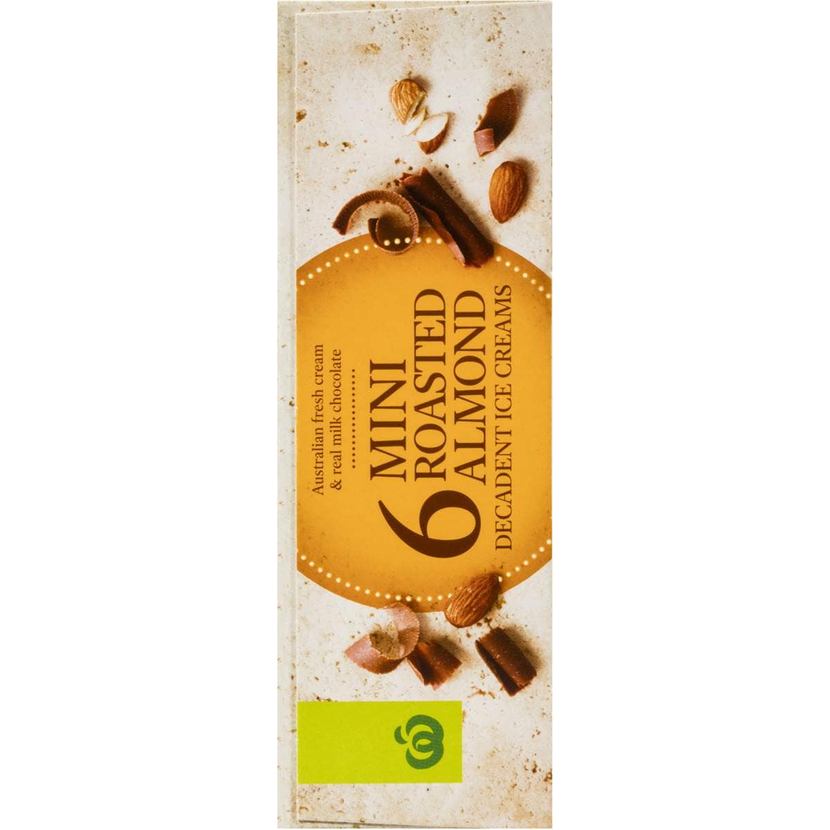 Woolworths Mini Ice Cream Sticks Almond 6pk 360ml Woolworths