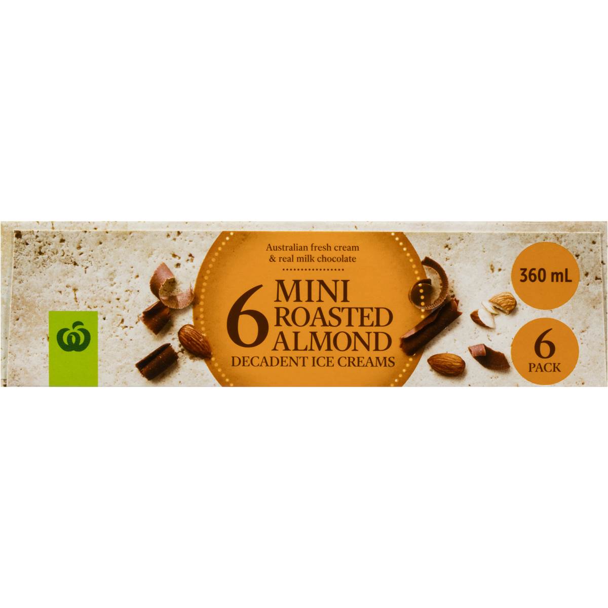 Woolworths Mini Ice Cream Sticks Almond 6pk 360ml Woolworths