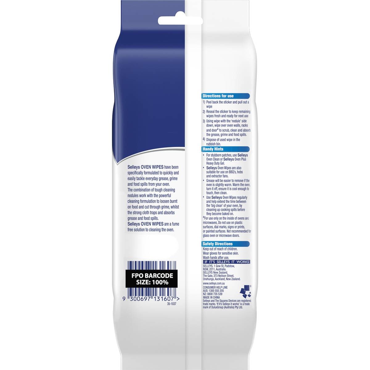 Selley's Oven Cleaner Wipes 12 Pack Woolworths