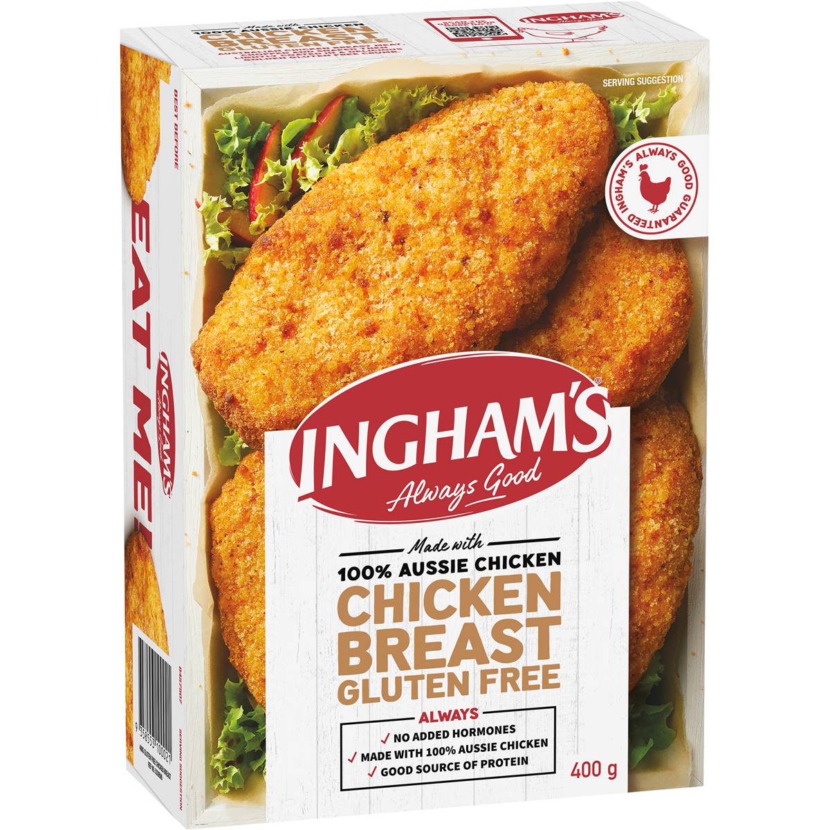 Ingham's Chicken Breast Schnitzel Gluten Free 400g Woolworths