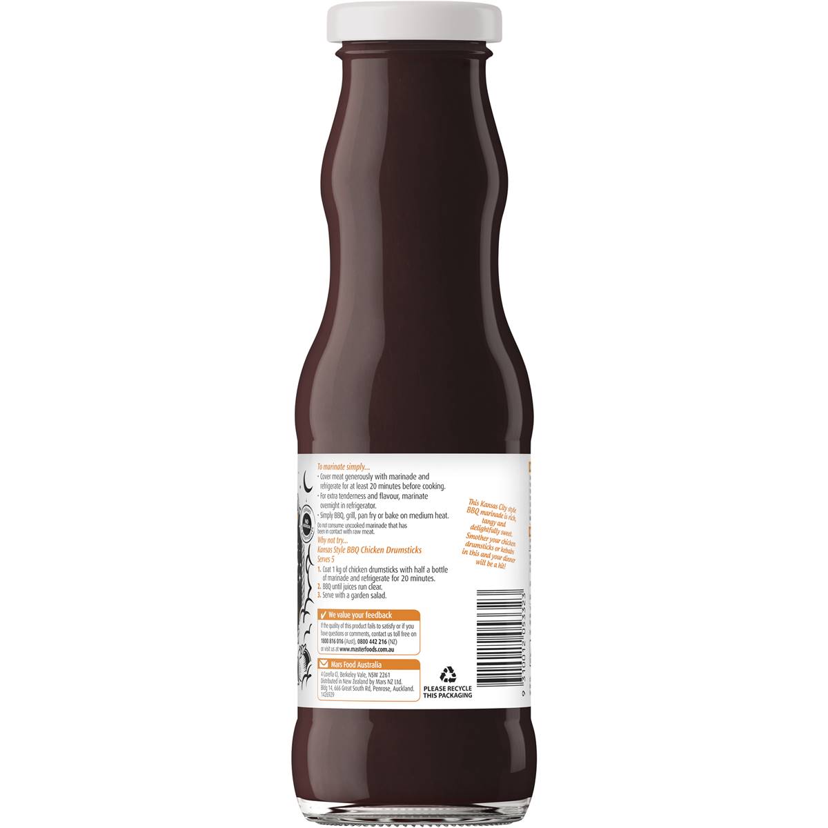 Masterfoods Kansas City Bbq Style Marinade 375g Woolworths
