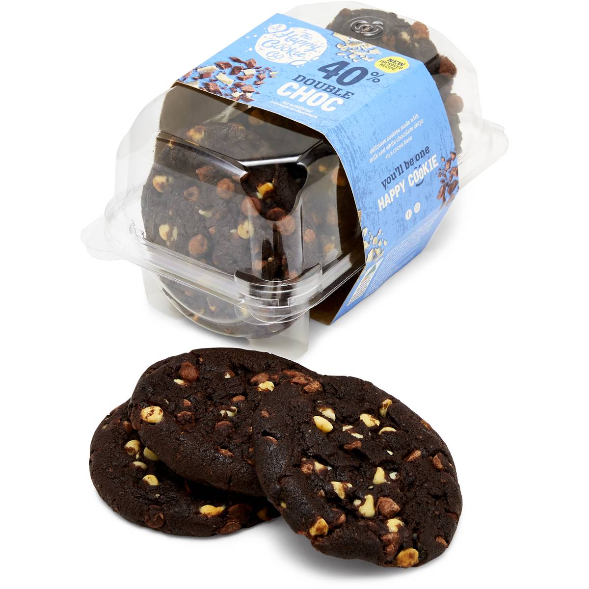 Happy Cookie Co. 40% Double Choc Chip Cookie