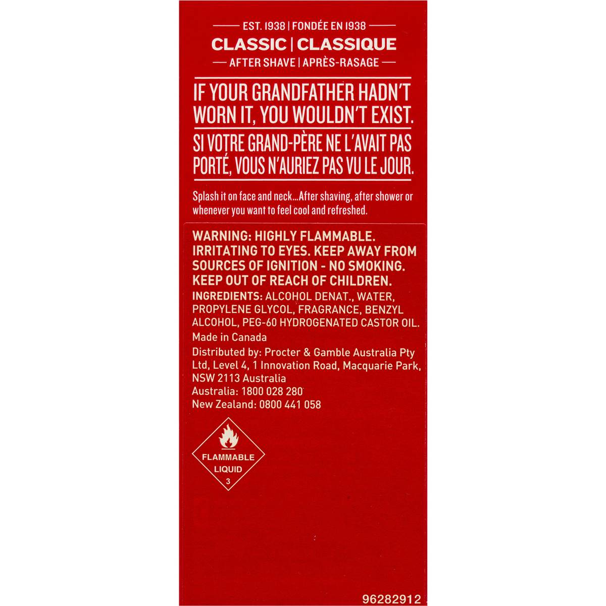 Old Spice Aftershave Lotion 125ml Woolworths
