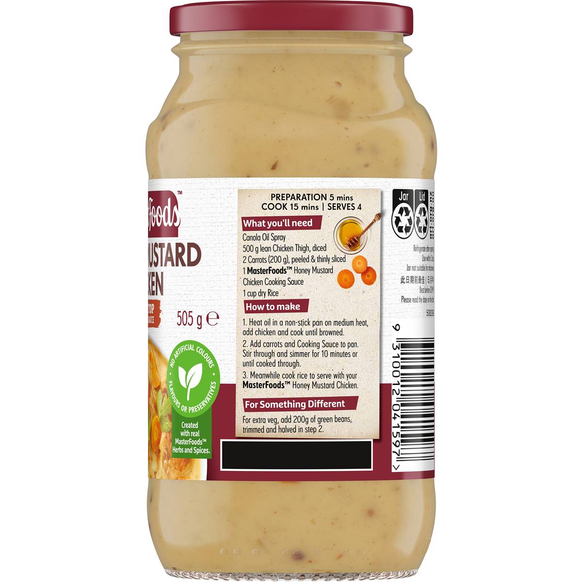 Masterfoods Honey Mustard Chicken Cooking Sauce 505g Woolworths