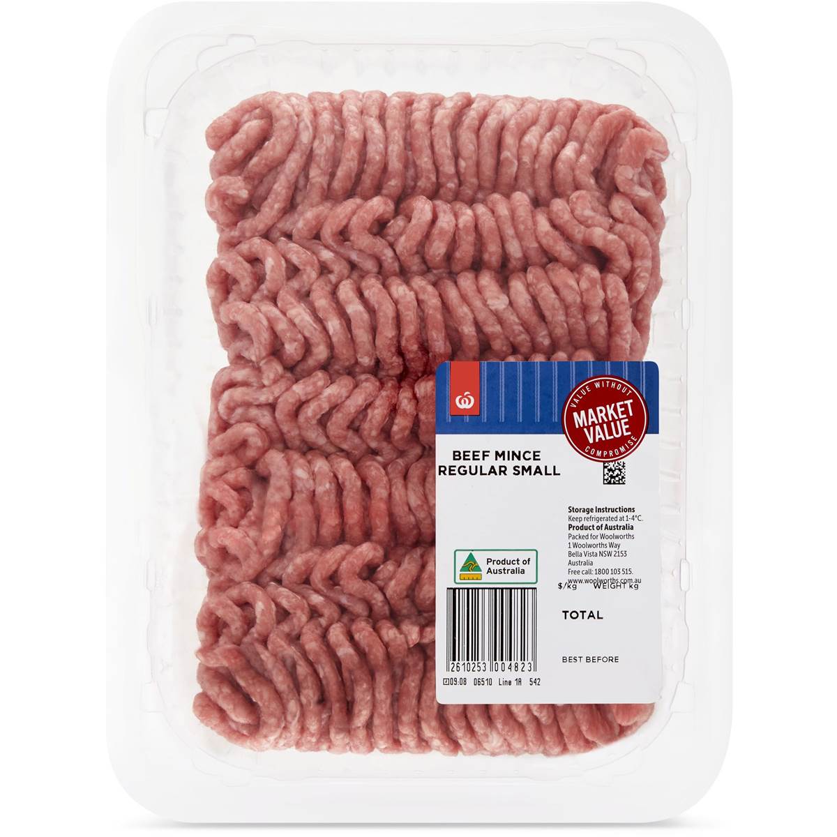 Woolworths Market Value Beef Mince Regular 500g 550g Woolworths