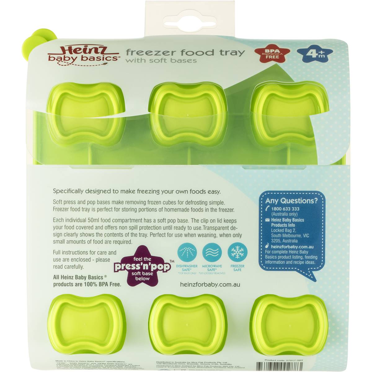 Heinz Baby Basics Freezer Pot Tray Each Woolworths