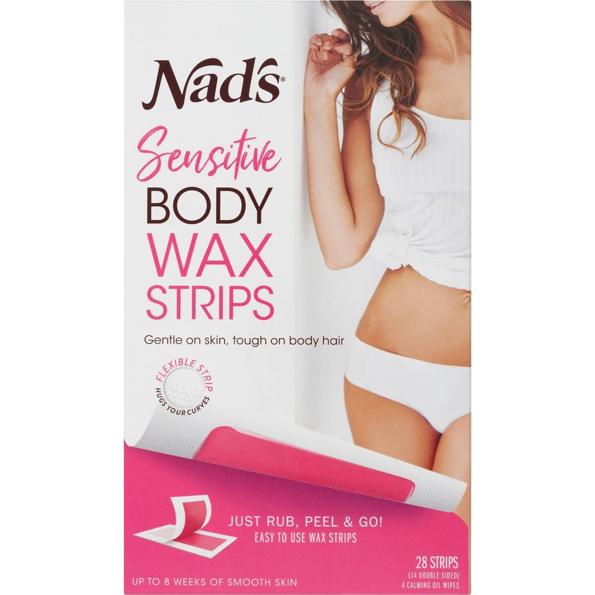 Nad's Body Wax Strips Sensitive Skin 28 Pack Woolworths