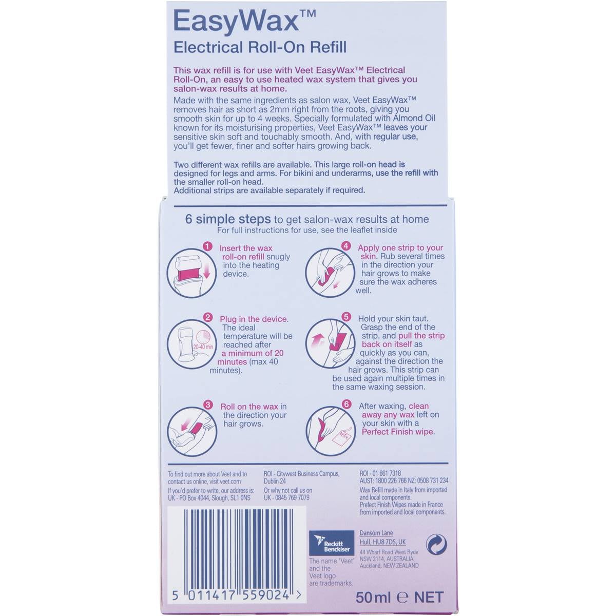 Veet Easy Hair Removal Wax Refill Sensitive 50ml Woolworths