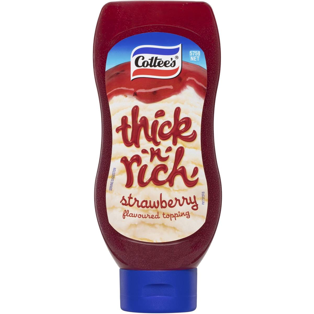 Cottee's Thick 'n' Rich Strawberry Sauce Ice Cream Topping 575g