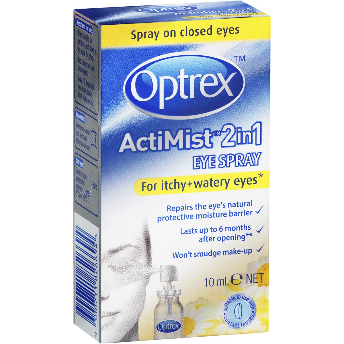 Optrex Actimist 2 In 1 Eye Spray Itchy 10ml Woolworths