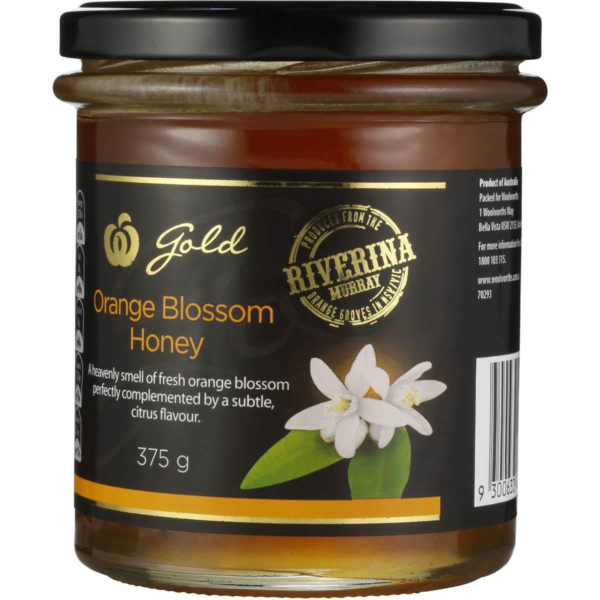 Woolworths Gold Orange Blossom Honey 375g Woolworths
