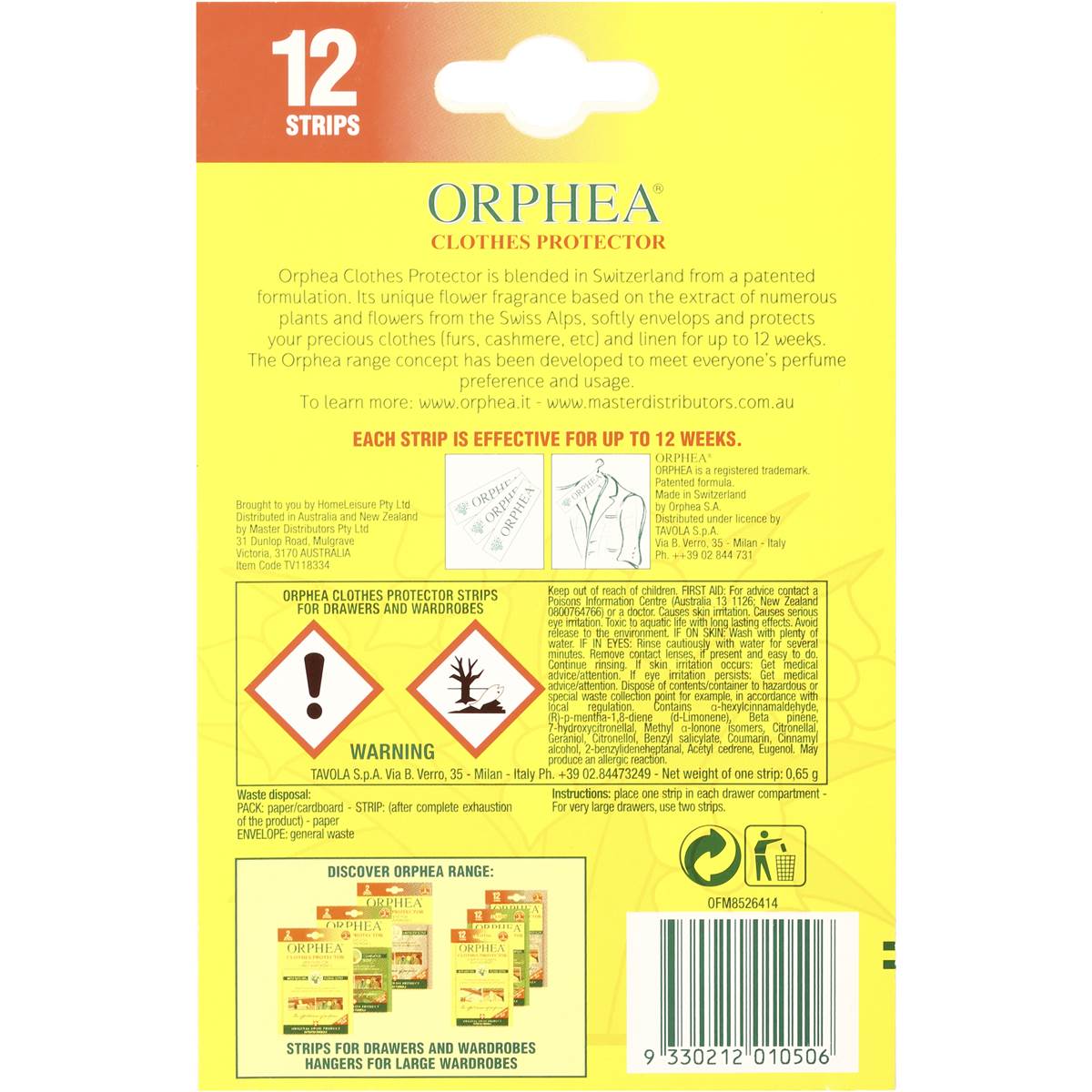 Orphea Moth Killer Strips Floral 12 Pack Woolworths
