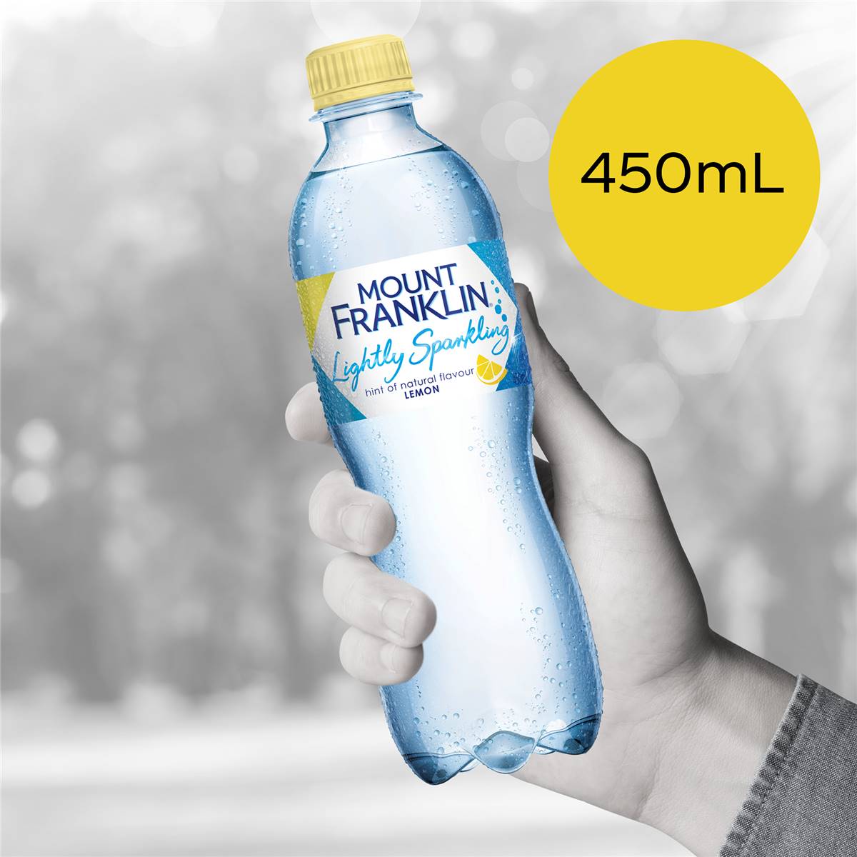 Mount Franklin Lightly Sparkling Lemon Water 450ml X4 Pack Woolworths