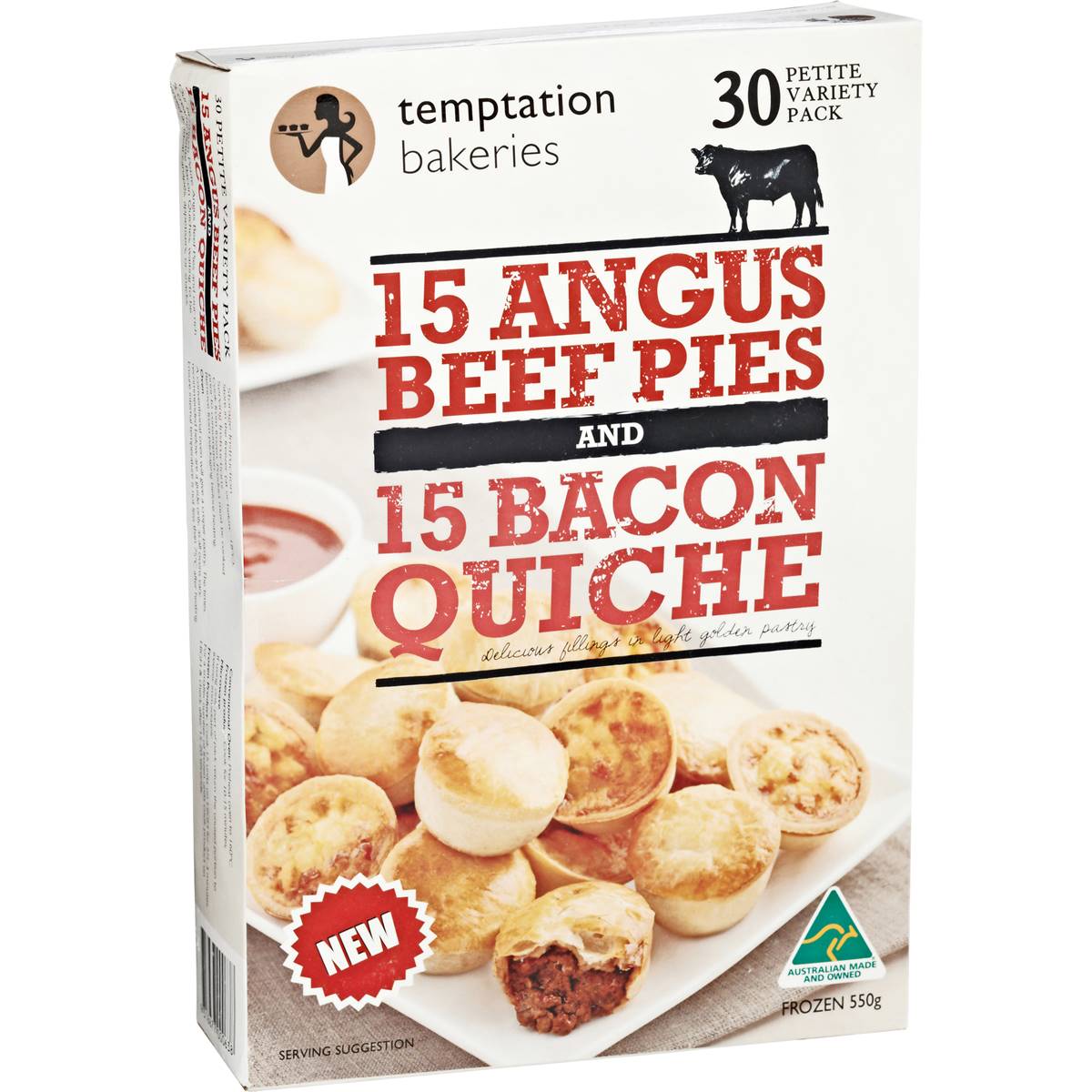 Temptation Bakeries Pies And Quiche Variety Pack 550g Woolworths