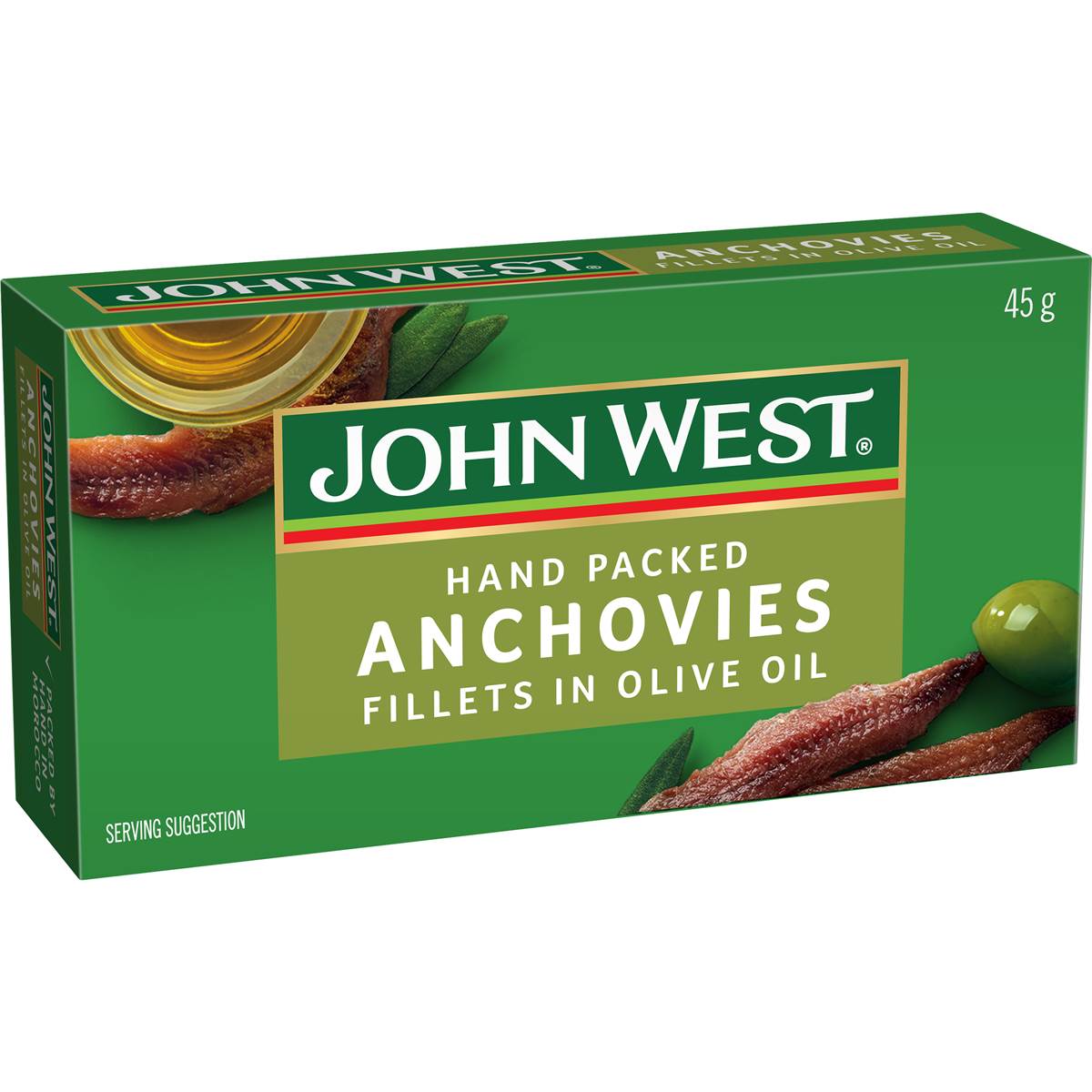 John West Anchovy Fillets In Olive Oil 45g Woolworths