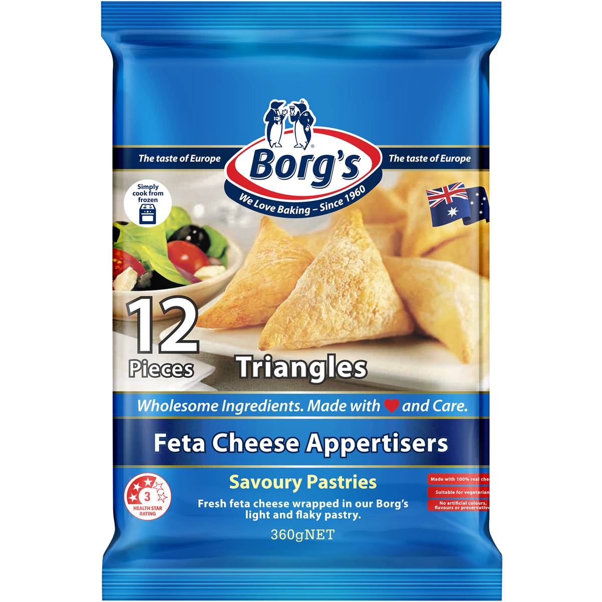 Borgs Triangles Feta Cheese 360g Woolworths