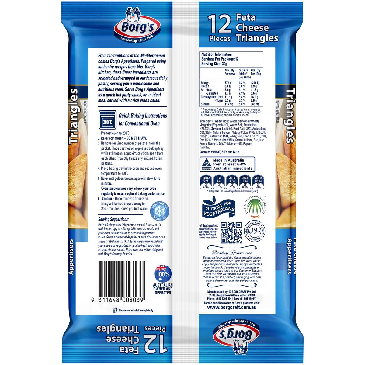 Triangles Feta Cheese 360g Woolworths