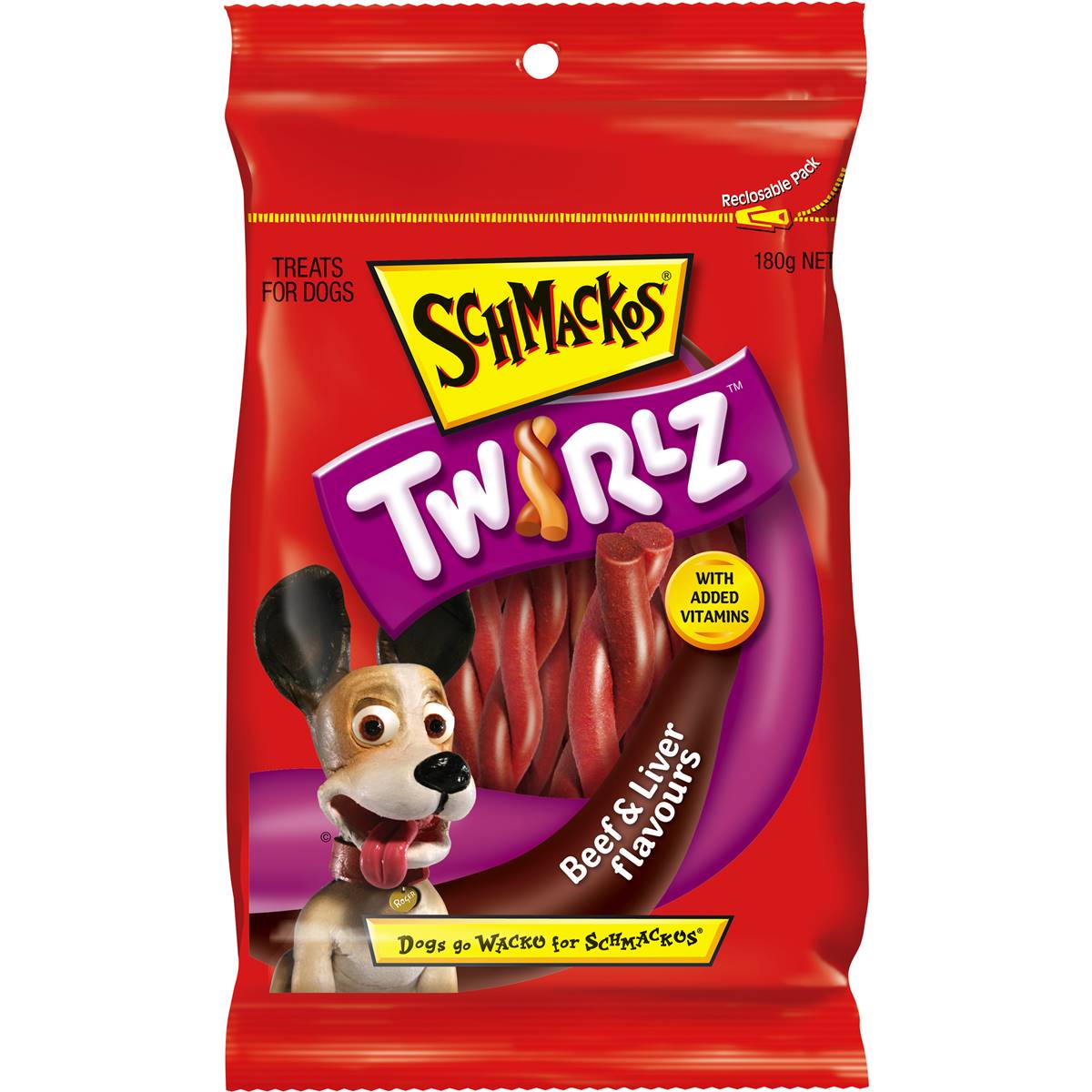 Schmackos Treat Twirlz Beef & Liver 180g Woolworths